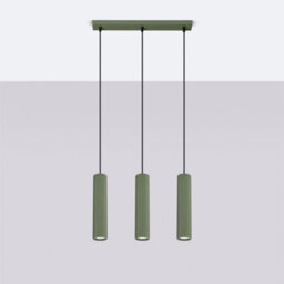 Sollux Lighting Karbon Aluminum Olive Green 3 Lights Minimalist Pendant Ceiling Light - thumbnail 2