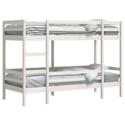Berkfield Bunk Bed Without Mattress White 75X190 Cm Small Single Solid Wood Pine - thumbnail 4