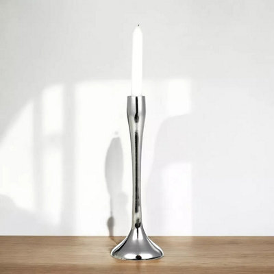 Urbn-Living Urbnliving 31Cm Tall Silver Metal Candle Holder Decorative Candlesticks Set - image 1