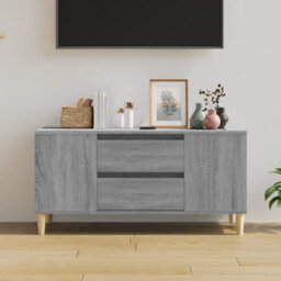 Berkfield Tv Cabinet Grey Sonoma 102X44.5X50 Cm Engineered Wood - thumbnail 3