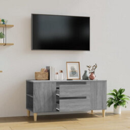 Berkfield Tv Cabinet Grey Sonoma 102X44.5X50 Cm Engineered Wood