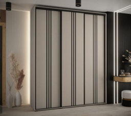 Arte Elegant Dakota Vi Sliding Door Wardrobe 1900mm - Spacious Storage With Three Doors, Hanging Rails, And Shelves H2350mm D600mm - thumbnail 2