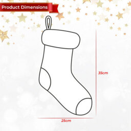 Neel Blue Christmas Santa Stocking Father Santa Dog Paw Printed Hessian Sock For Hanging Gift & Candy Pouch - thumbnail 2