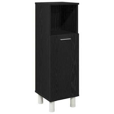 Berkfield Modern Bathroom Cabinet Black Oak Engineered Wood With Black Oak Finish - image 1
