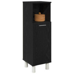 Berkfield Modern Bathroom Cabinet Black Oak Engineered Wood With Black Oak Finish - thumbnail 3