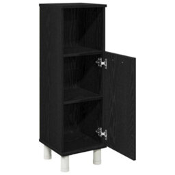 Berkfield Modern Bathroom Cabinet Black Oak Engineered Wood With Black Oak Finish - thumbnail 5