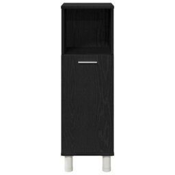 Berkfield Modern Bathroom Cabinet Black Oak Engineered Wood With Black Oak Finish - thumbnail 7