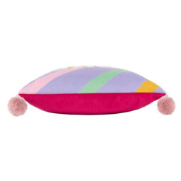 Furn. Pom-Poms Love Wins Velvet Feather Filled Cushion - thumbnail 3