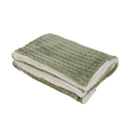 Thehotsale Sherpa Thickened Double Sided Warm Soft Green Throw Blanket Plain Design 200Cm W X 180Cm D - thumbnail 3