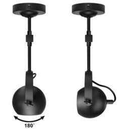 Long Life Lamps Company Black Adjustable Retro Industrial Ceiling Spot Light Double Eyeball M0074 - thumbnail 4