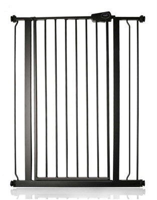 Safetots Extra Tall Metal Safety Gate Pressure Fit, 81.4Cm - 89Cm, Matt Black, 104Cm In Height, Extra Tall Baby Gate - image 1