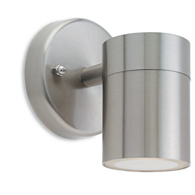 Luminosa Lighting Luminosa Fusion 1 Light Single Wall Light Stainless Steel Ip44, Gu10