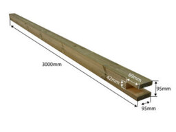 Arbor Garden Solutions Pergola Post 94X94 Redwood 'a' Quality, Kiln Dried 12/14%, Laminated - With Notched End - thumbnail 2