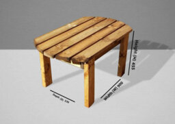 Charles Taylor Trading Traditional Garden Coffee Table - L53 X W90 X H45.5 Cm - Redwood - Minimal Assembly Required - thumbnail 3