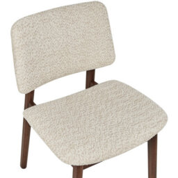 Beliani Set Of 2 Dining Chairs Blane Boucle Dark Brown/ Beige - thumbnail 7