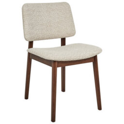 Beliani Set Of 2 Dining Chairs Blane Boucle Dark Brown/ Beige - thumbnail 4