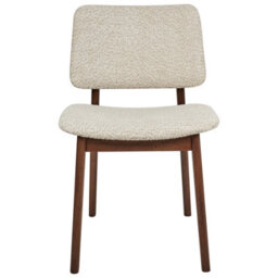 Beliani Set Of 2 Dining Chairs Blane Boucle Dark Brown/ Beige - thumbnail 5