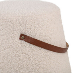 Nordlys White Bouclé With Rope Pouf Vintage Style Living Room - thumbnail 7
