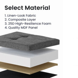 LEDREM Storage Ottoman Bench, Foldable Ottoman Foot Rest With Legs, 38 X 76 X 40 Cm, End Of Bed Bench, Storage Chest 660 Lb - thumbnail 4