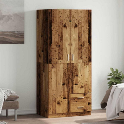 Berkfield Wardrobe Old Wood 80X52X180 Cm Engineered Wood - image 1
