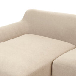 Beliani Corner Sofa 3 Seater Sosjo Fabric Taupe Left Hand - thumbnail 6
