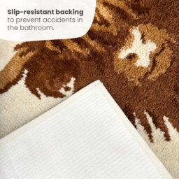 Allure Bath Fashions Highland Cow Bath Mat - Non Slip & Super Soft - thumbnail 5