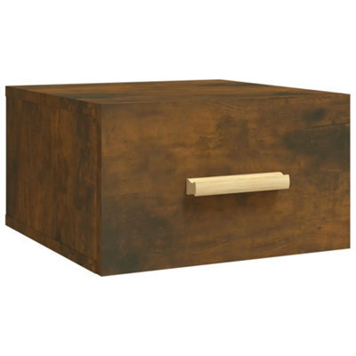 Vidaxl Wall-Mounted Bedside Cabinet Smoked Oak 35X35X20 Cm - image 1