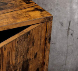 Modcraft Rustic Brown Tv Stand With 2 Doors & Adjustable Shelves , 140Cm Unit For Tvs And Living Room Storage Cabinet - thumbnail 8