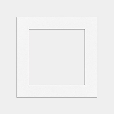 Ak Frames 5X5 White Picture Mounts To Fit 3.5X3.5 Aperture Size - Mount Board Only (No Frame Included) - image 1