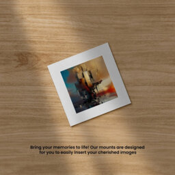 Ak Frames 5X5 White Picture Mounts To Fit 3.5X3.5 Aperture Size - Mount Board Only (No Frame Included) - thumbnail 5