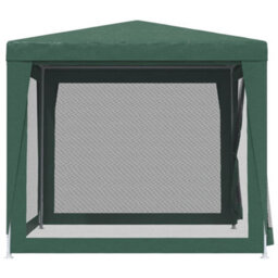 Walplus Party Tent Garden Gazebo Canopy With 4 Mesh Sidewalls Green 2.5X2.5 M Hdpe - thumbnail 4
