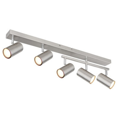 Luminosa Lighting Luminosa Robby Ceiling Spotlight Bar Nickel Matt 5X Gu10 - image 1