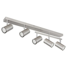 Luminosa Lighting Luminosa Robby Ceiling Spotlight Bar Nickel Matt 5X Gu10 - thumbnail 2