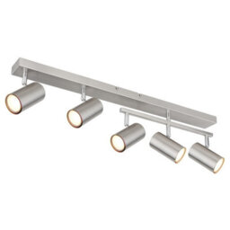 Luminosa Lighting Luminosa Robby Ceiling Spotlight Bar Nickel Matt 5X Gu10 - thumbnail 1