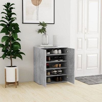 Berkfield Shoe Cabinet Concrete Grey 60X35X70 Cm Engineered Wood - image 1