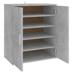Berkfield Shoe Cabinet Concrete Grey 60X35X70 Cm Engineered Wood - thumbnail 2