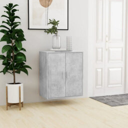 Berkfield Shoe Cabinet Concrete Grey 60X35X70 Cm Engineered Wood - thumbnail 3