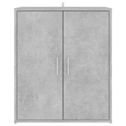 Berkfield Shoe Cabinet Concrete Grey 60X35X70 Cm Engineered Wood - thumbnail 6