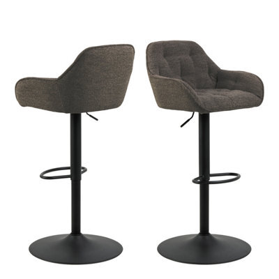 Furniture To Go Brooke Swivel Bar Stool With Height Adjustable Function In Taupe. - image 1