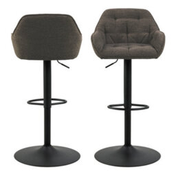 Furniture To Go Brooke Swivel Bar Stool With Height Adjustable Function In Taupe. - thumbnail 2