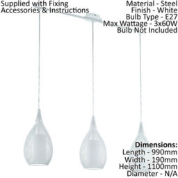 Elegant White Steel Pendant Ceiling Light With Satin Glass Shade - thumbnail 2
