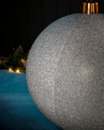 WeRChristmas Inflatable Tinsel Christmas Bauble, Silver, 66 Cm - thumbnail 4