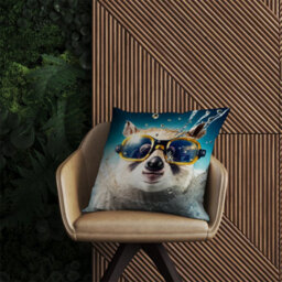 Warren Reed Designer Dormouse Splashart Outdoor Cushion 45Cm X 45Cm - thumbnail 2