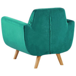 Beliani Armchair Cover Bernes Velvet Green - thumbnail 6