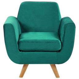 Beliani Armchair Cover Bernes Velvet Green - thumbnail 4