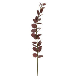 Burgundy Eucalyptus Stem Red Artificial Flowers Pack Of 6