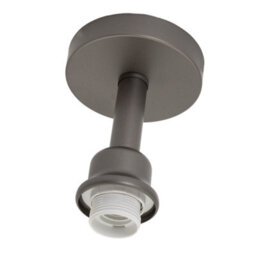 Happy Homewares Contemporary Designer Short Semi Flush Pearl Grey Ceiling Rose Light - thumbnail 4