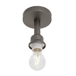 Happy Homewares Contemporary Designer Short Semi Flush Pearl Grey Ceiling Rose Light - thumbnail 3