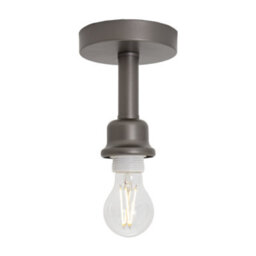 Happy Homewares Contemporary Designer Short Semi Flush Pearl Grey Ceiling Rose Light - thumbnail 2