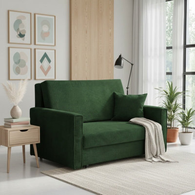 Viva Bis Ii Premium Upholstered Sofa Bed For Living Room With Storage Chipboard Frame 133X85X98Cm Green - image 1